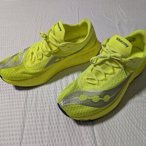 Men's Saucony Endorphin Pro 4 Running Shoes (Size 11.5) Yellow Neon